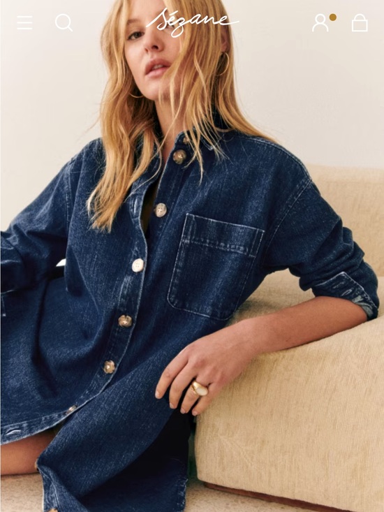 Sezane Dresses & Skirts - Sezane Sofie Dress in Dark Denim Blue